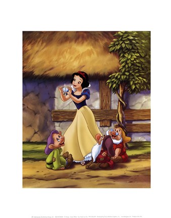 Framed Snow White - Two Hearts as One Print