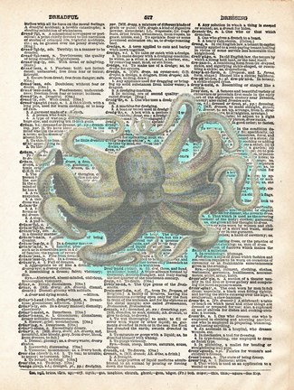 Framed Dreadful Octopus II Print