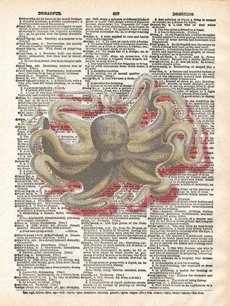 Framed Dreadful Octopus III Print