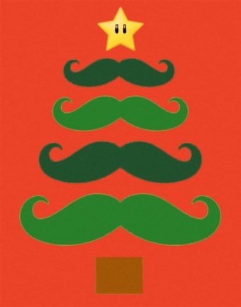 Framed Mustache Tree Print