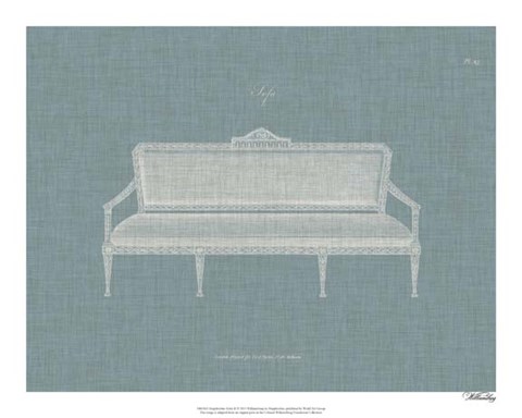 Framed Hepplewhite Sofas II Print