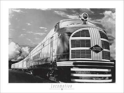 Framed Locomotive 1938 Print