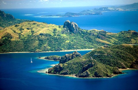 Framed Kuata and Wayasewa Islands, Yasawa Group, Fiji Print