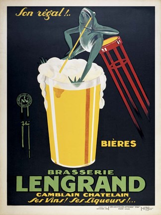 Framed Brasserie Lengrand Print