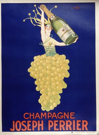 Framed Champagne - Joseph Perrier Print