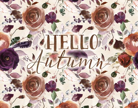 Framed Hello Autumn Print