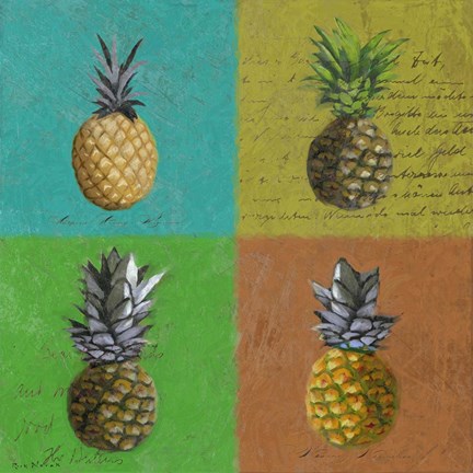 Framed Pineapples Print