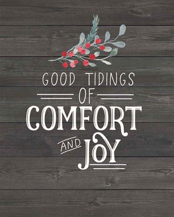 Framed Comfort and Joy Print