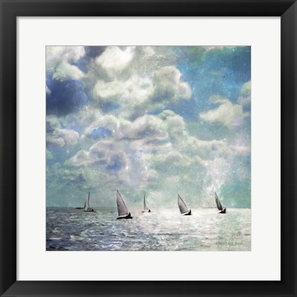 Framed Sailing White Waters Print