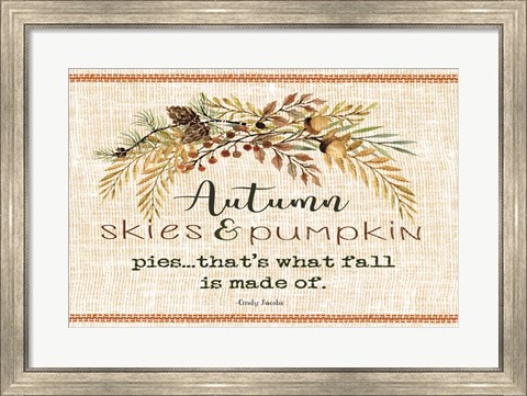 Framed Autumn Skies Print