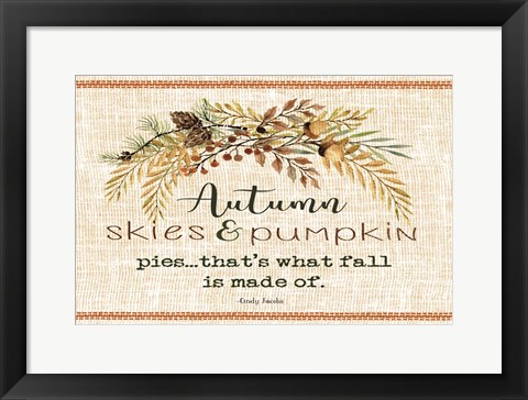 Framed Autumn Skies Print