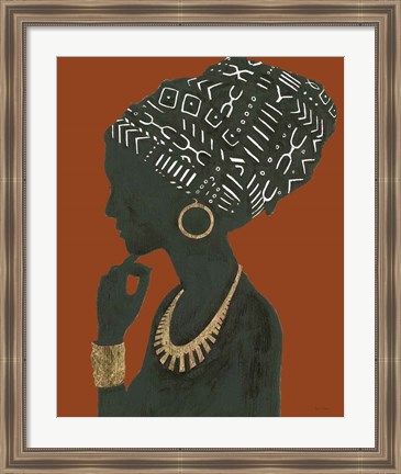 Framed Graceful Majesty II Spice Crop Print