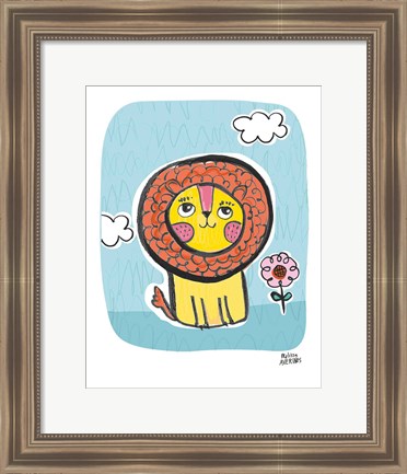 Framed Wild About You Lion Print
