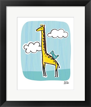 Framed Wild About You Giraffe Print