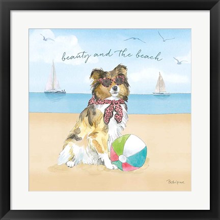 Framed Summer Paws V Print