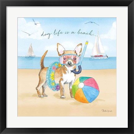 Framed Summer Paws II Print