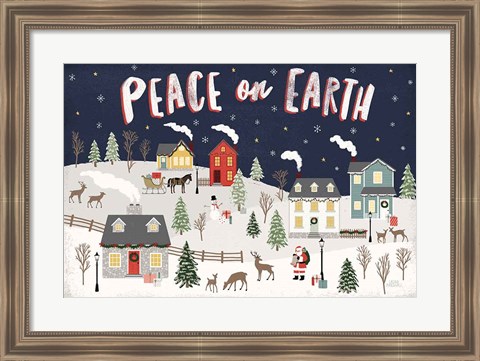 Framed Christmas Village II Print