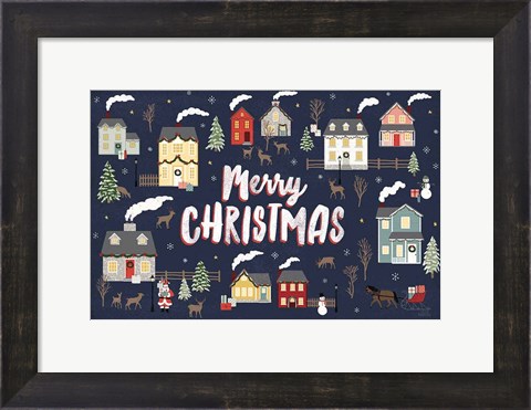 Framed Christmas Village I Print