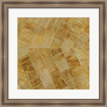 Framed Gilded Herringbone II Print