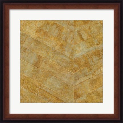 Framed Gilded Herringbone I Print