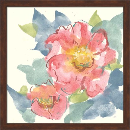 Framed Peony in the Pink II Print