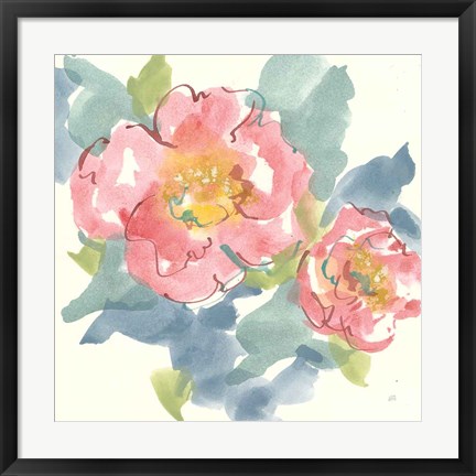 Framed Peony in the Pink I Print