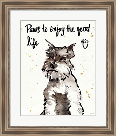 Framed Strike a Paws XIV Print