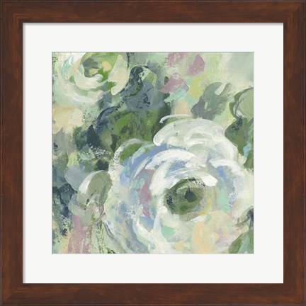 Framed Sage and Lavender Peonies III Light Print