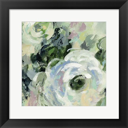 Framed Sage and Lavender Peonies III Print