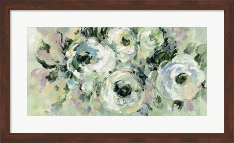 Framed Sage and Lavender Peonies Print