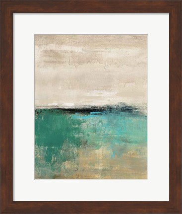 Framed Spring Valley II Teal Print