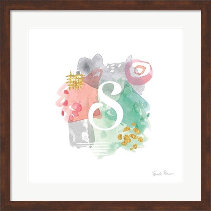 Framed Abstract Monogram S Print