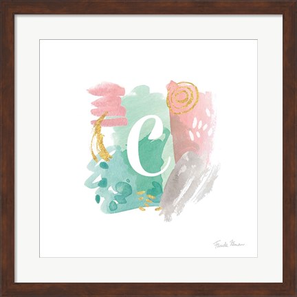 Framed Abstract Monogram C Print