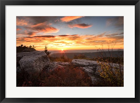 Framed Sunrise in Fall I Print