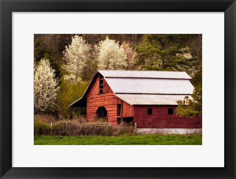 Framed Skylight Red Barn Print