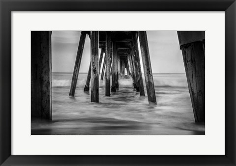 Framed Surf in Black &amp; White Print