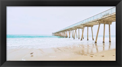 Framed Beach Pier View Print