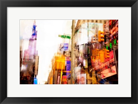 Framed City Lights Print