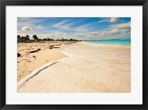 Framed Walking At High Tide Print