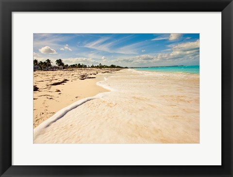 Framed Walking At High Tide Print