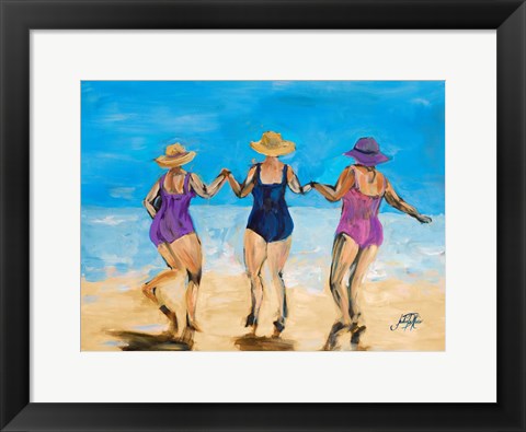 Framed Ladies on the Beach II Print