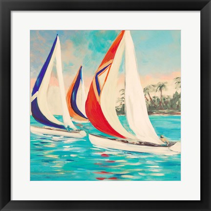 Framed Sunset Sails II Print