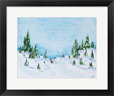 Framed Winter Fun I Print