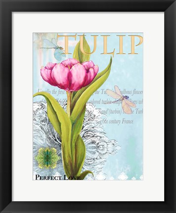 Framed Elegant Tulip I Print