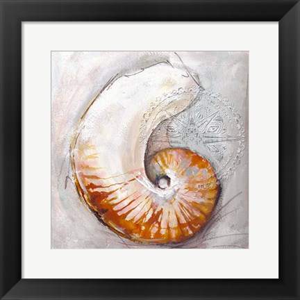 Framed Pearl Shell Medley I Print