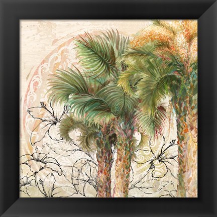 Framed Palms Away II Print