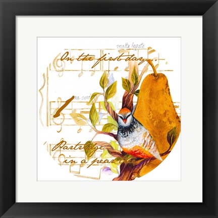 Framed Partridge in a Pear Tree Print