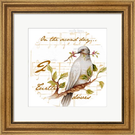 Framed Two Turtle Doves Print