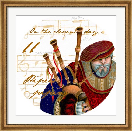 Framed Eleven Pipers Piping Print