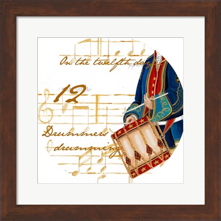 Framed Twelve Drummers Drumming Print